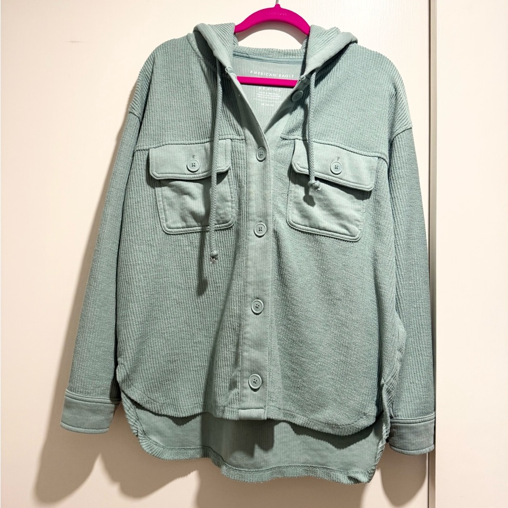 AE Oversized Button-Up Shacket - Picture 10 of 14
